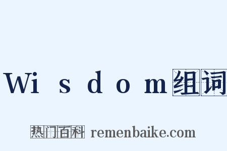 Wisdom组词是什么意思的图片